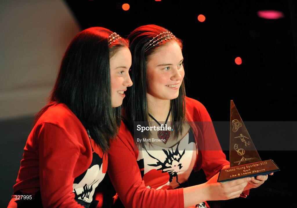 19 November 2008; Golfing sisters Leona and Lisa Maguire, who won the Young Sportstar Award, at the Texaco Sports Stars Awards. Four Seasons Hotel, Ballsbridge, Dublin. Picture credit: Matt Browne / SPORTSFILE