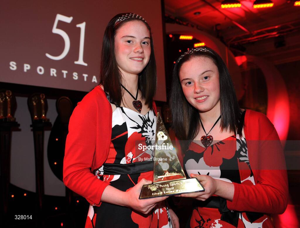19 November 2008; Golfing sisters Leona and Lisa Maguire, who won the Young Sportstar Award, at the Texaco Sports Stars Awards. Four Seasons Hotel, Ballsbridge, Dublin. Picture credit: Matt Browne / SPORTSFILE