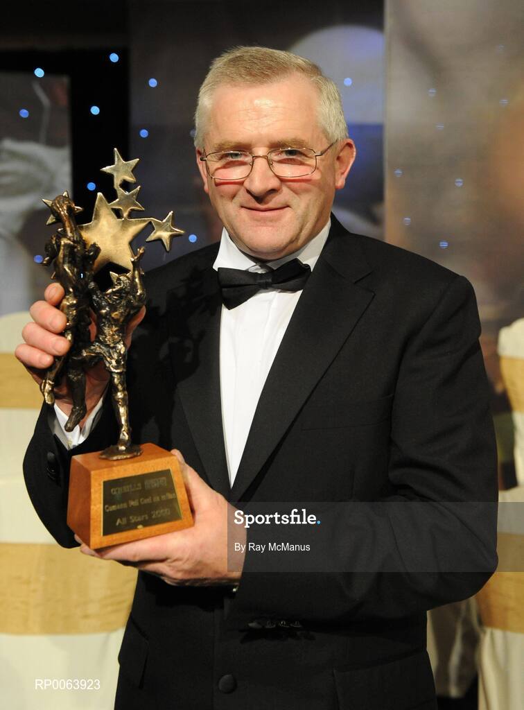 15 November 2008; Michael Joe Corkery, who received the award on behalf of his daughter Briege Corkery of Cork. TG4 O'Neill's Ladies Football All-Stars Awards, Citywest Hotel, Dublin. Picture credit:  Ray McManus / SPORTSFILE