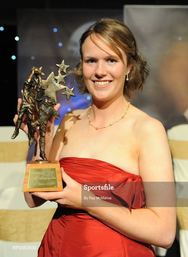 15 November 2008; Edel Byrne of Monaghan with her All Star award. TG4 O'Neill's Ladies Football All-Stars Awards, Citywest Hotel, Dublin. Picture credit:  Ray McManus / SPORTSFILE