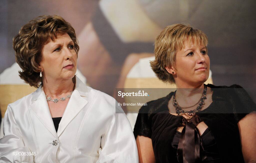 15 November 2008; President Mary McAleese with Geralding Giles, President, Cumann Peil Gael na mBan. TG4 O'Neill's Ladies Football All-Stars Awards, Citywest Hotel, Dublin. Picture credit: Brendan Moran / SPORTSFILE