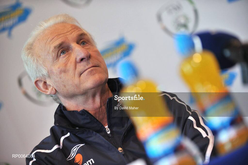 17 November 2008; Republic of Ireland manager Giovanni Trapattoni at the announcement that Lucozade Sport, has extended their sponsorship deal with the FAI, as their official sports drink sponsor. Grand Hotel, Malahide, Dublin. Picture credit: David Maher / SPORTSFILE