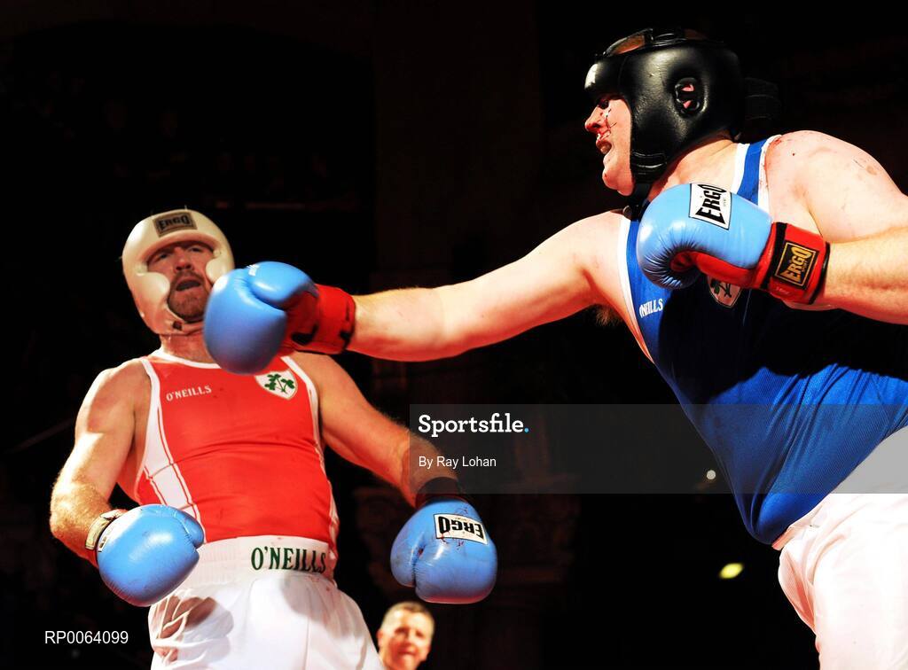 15 November 2008; David Nevin, right, in action against Trevor Brennan. Kildare GAA Fight Night, Time: bar + venue, Naas, Co. Kildare. Picture credit: Ray Lohan / SPORTSFILE  *** Local Caption ***