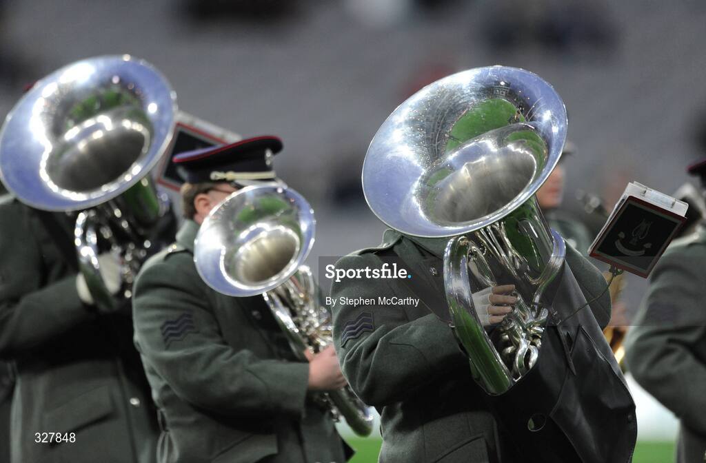 15 November 2008; Members of the Garda Band playing ahead of the match. Guinness Autumn Internationals, Ireland v New Zealand, Croke Park, Dublin. Picture credit: Stephen McCarthy / SPORTSFILE