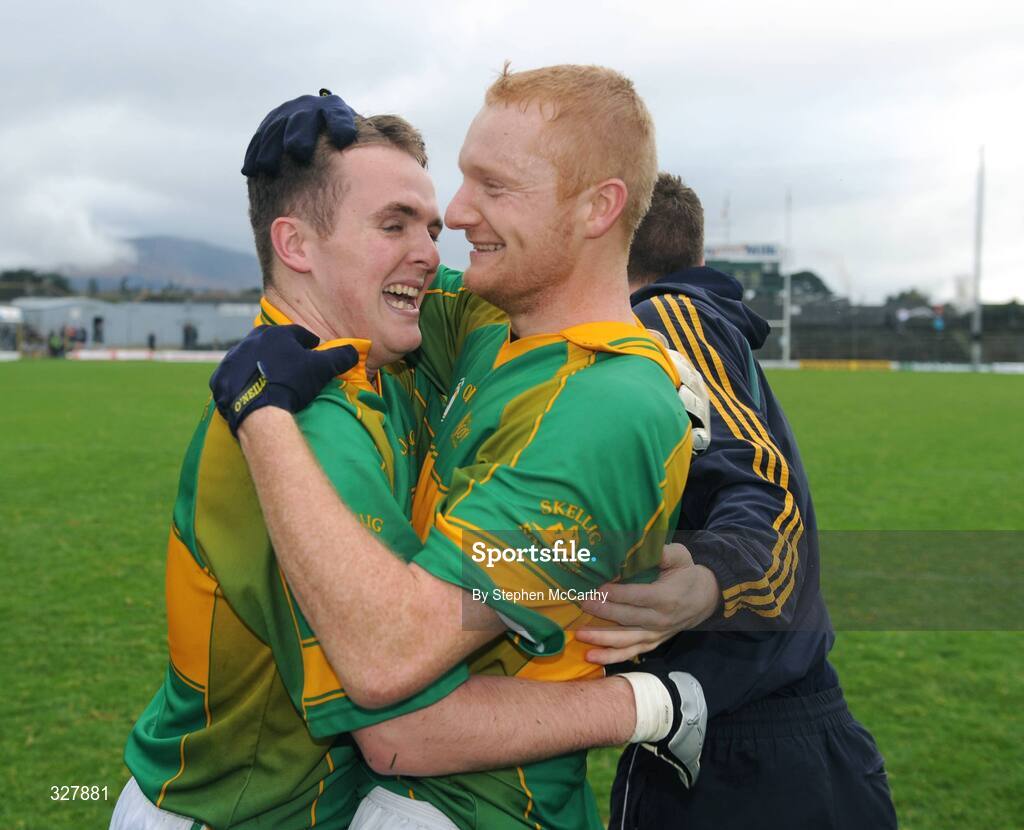 16 November 2008; Wayne O'Sullivan, left, and Aidan O'Sullivan, Skellig Rangers, celebrate after their side's victory. Kerry Junior Football Final, Skellig Rangers v Beale, Fitzgerald Stadium, Killarney, Co. Kerry. Picture credit: Stephen McCarthy / SPORTSFILE
