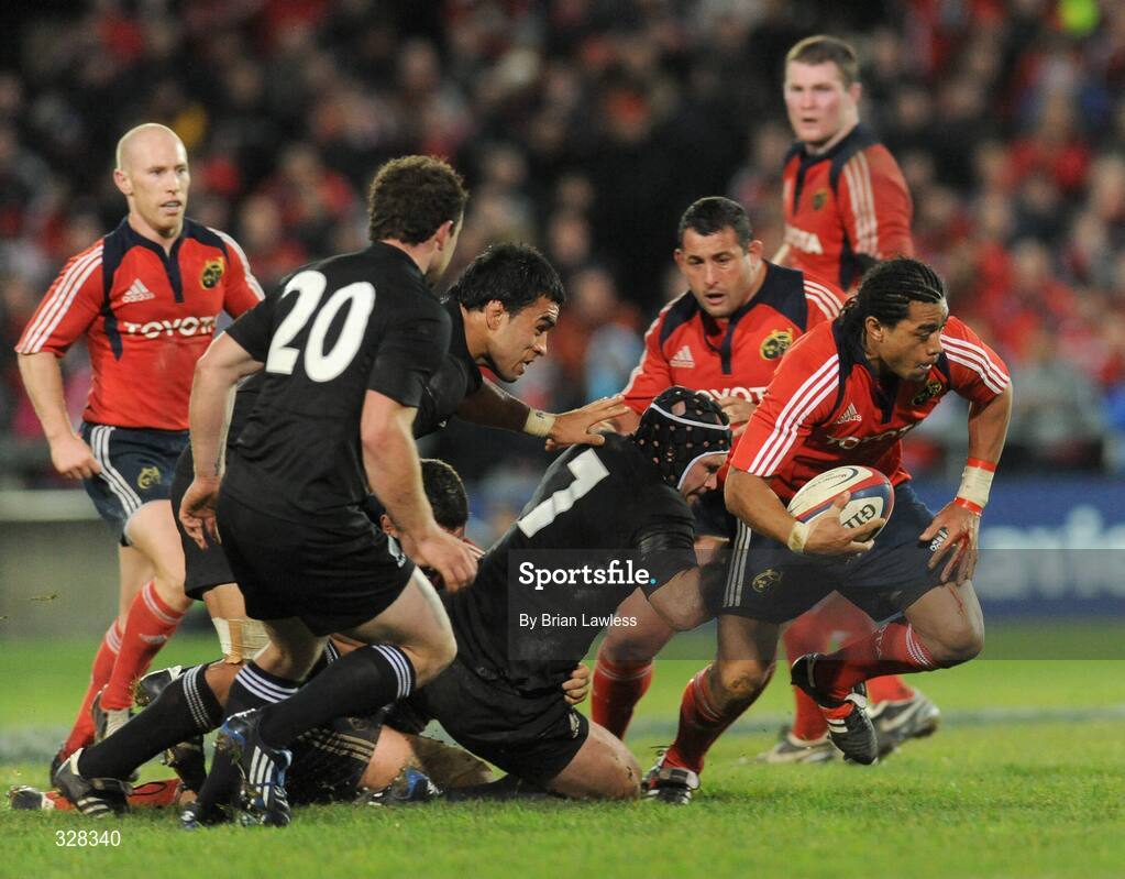 18 November 2008; Munster's Lfeimi Mafi in action against New Zealand. Zurich Challenge Match, Munster v New Zealand, Thomond Park, Limerick. Picture credit: Brian Lawless / SPORTSFILE