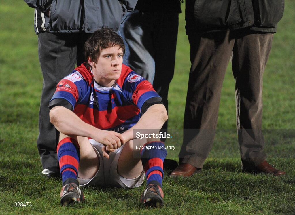 21 November 2008; A dejected Martin Dufficy, Clontarf, after the game. Leinster Senior League Cup Final, Clontarf v Lansdowne, Donnybrook Stadium, Dublin. Picture credit: Stephen McCarthy / SPORTSFILE