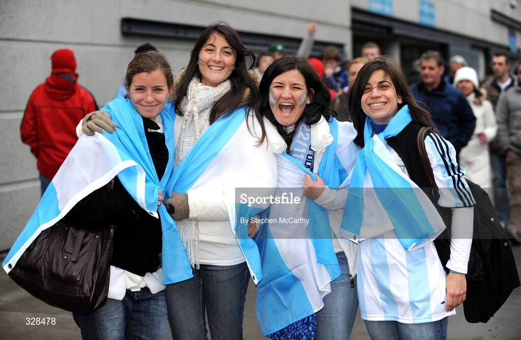 22 November 2008; Argentina supporters ahead of the game. Guinness Autumn Internationals, Ireland v Argentina, Croke Park, Dublin. Picture credit: Stephen McCarthy / SPORTSFILE