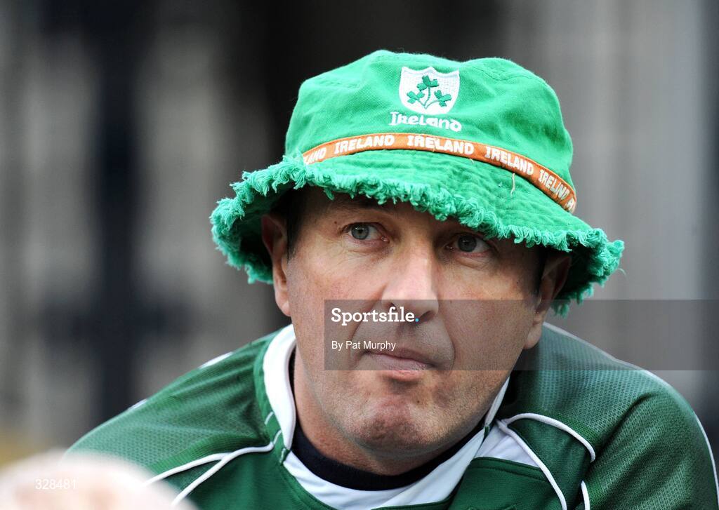 22 November 2008; An Ireland supporter awaits the start of the game. Guinness Autumn Internationals, Ireland v Argentina, Croke Park, Dublin. Picture credit: Pat Murphy / SPORTSFILE