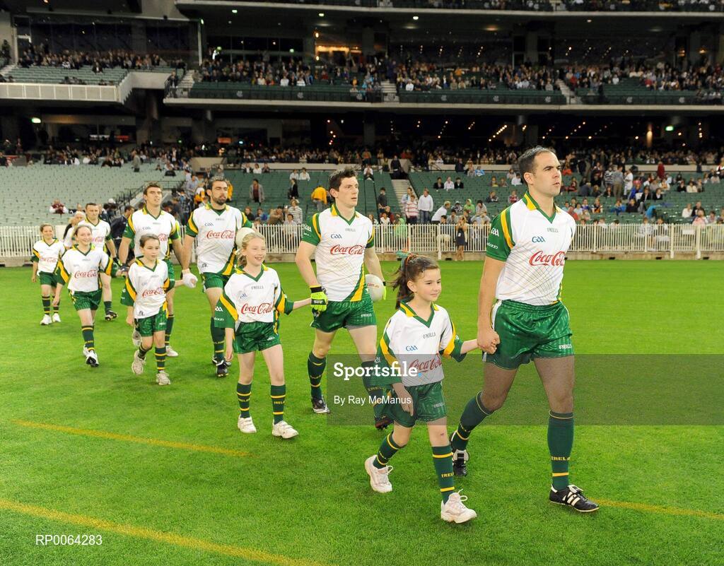 31 October 2008; Paul Finlay, Ireland, makes his way ont he pitch ahead of the game. Toyota International Rules Series, Australia v Ireland, Melbourne Cricket Ground, Melbourne, Australia. Picture credit: Ray McManus / SPORTSFILE