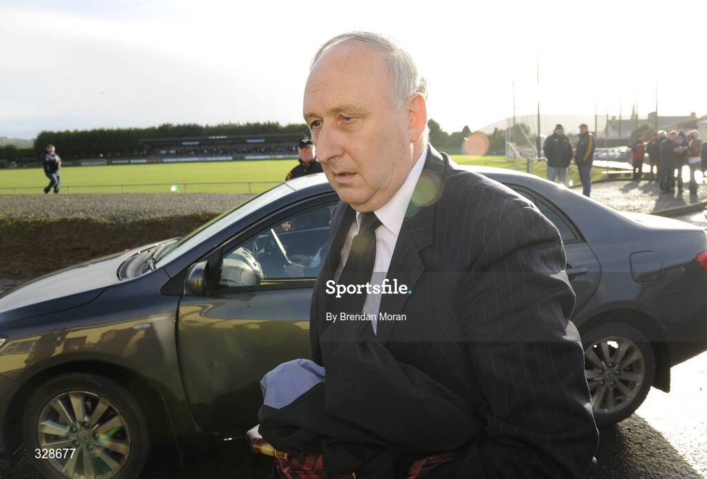 23 November 2008; Frank Murphy, Secretary of the Cork County Board, arrives before the game. Match to celebrate 150th Anniversary of St Colman's College, St Colman's XV v Cork Selection XV, Fitzgerald Park, Fermoy, Co. Cork. Picture credit: Brendan Moran / SPORTSFILE