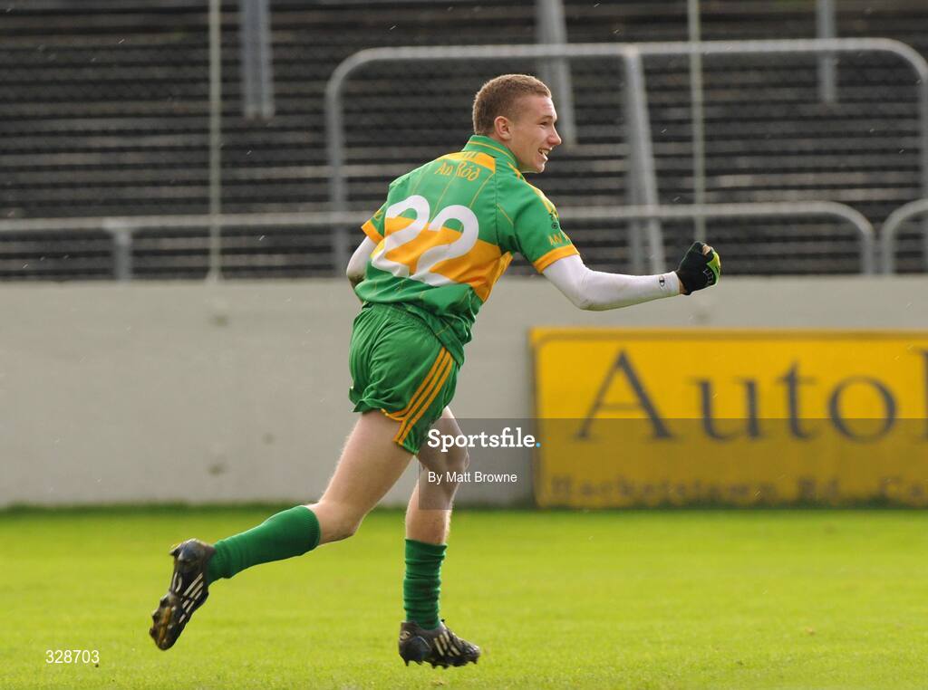 23 November 2008; Anton Sullivan, Rhode, celebrates after scoring the second goal of the game against Eire Og. AIB Leinster Senior Club Football Championship Semi-Final, Eire Og v Rhode, Dr. Cullen Park, Carlow. Picture credit: Matt Browne / SPORTSFILE