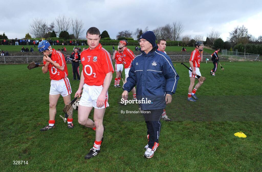 23 November 2008; Cork manager Gerald McCarthy with his players before the game. Match to celebrate 150th Anniversary of St Colman's College, St Colman's XV v Cork Selection XV, Fitzgerald Park, Fermoy, Co. Cork. Picture credit: Brendan Moran / SPORTSFILE