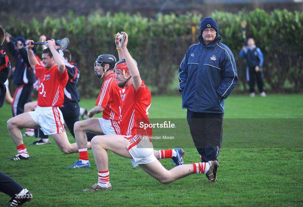 23 November 2008; Cork manager Gerald McCarthy looks on as his players warm-up before the game. Match to celebrate 150th Anniversary of St Colman's College, St Colman's XV v Cork Selection XV, Fitzgerald Park, Fermoy, Co. Cork. Picture credit: Brendan Moran / SPORTSFILE
