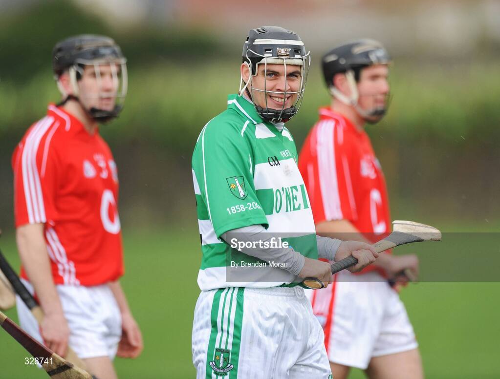 23 November 2008; Cork hurler Neil Ronan in the colours of St Colman's XV in the pre-match parade. Match to celebrate 150th Anniversary of St Colman's College, St Colman's XV v Cork Selection XV, Fitzgerald Park, Fermoy, Co. Cork. Picture credit: Brendan Moran / SPORTSFILE