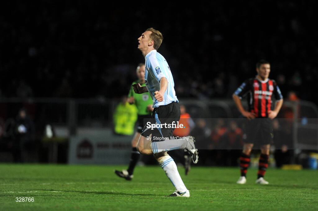 23 November 2008; Sammy Morrow, Derry City, celebrates after scoring his and his side's second goal. Ford FAI Cup Final 2008, Bohemians v Derry City, RDS, Ballsbridge, Dublin. Picture credit: Stephen McCarthy / SPORTSFILE