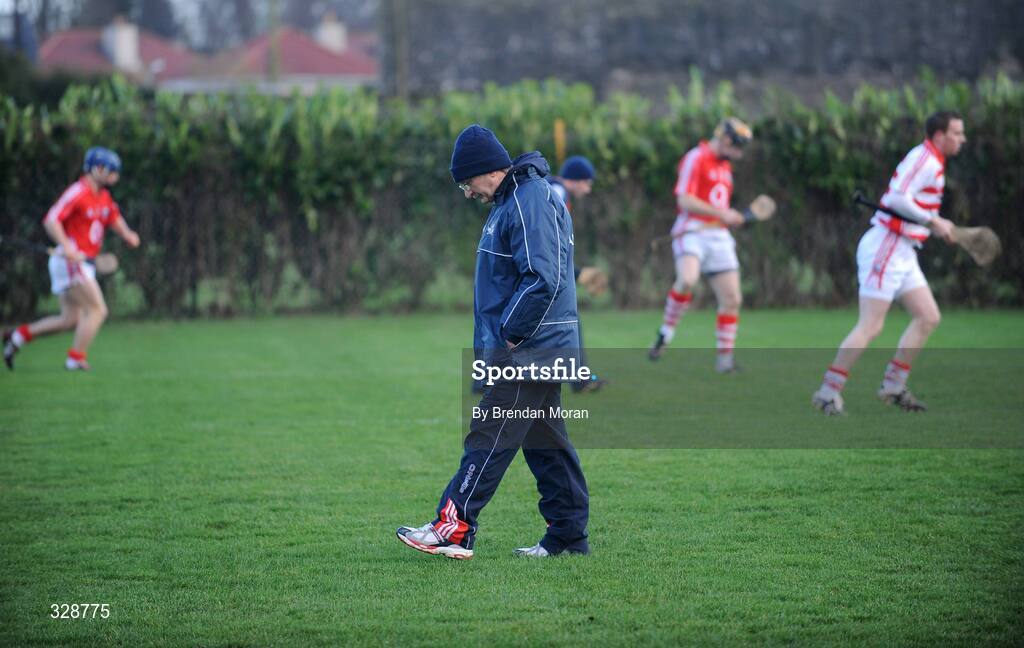 23 November 2008; Cork manager Gerald McCarthy looks on as his players warm-up before the game. Match to celebrate 150th Anniversary of St Colman's College, St Colman's XV v Cork Selection XV, Fitzgerald Park, Fermoy, Co. Cork. Picture credit: Brendan Moran / SPORTSFILE