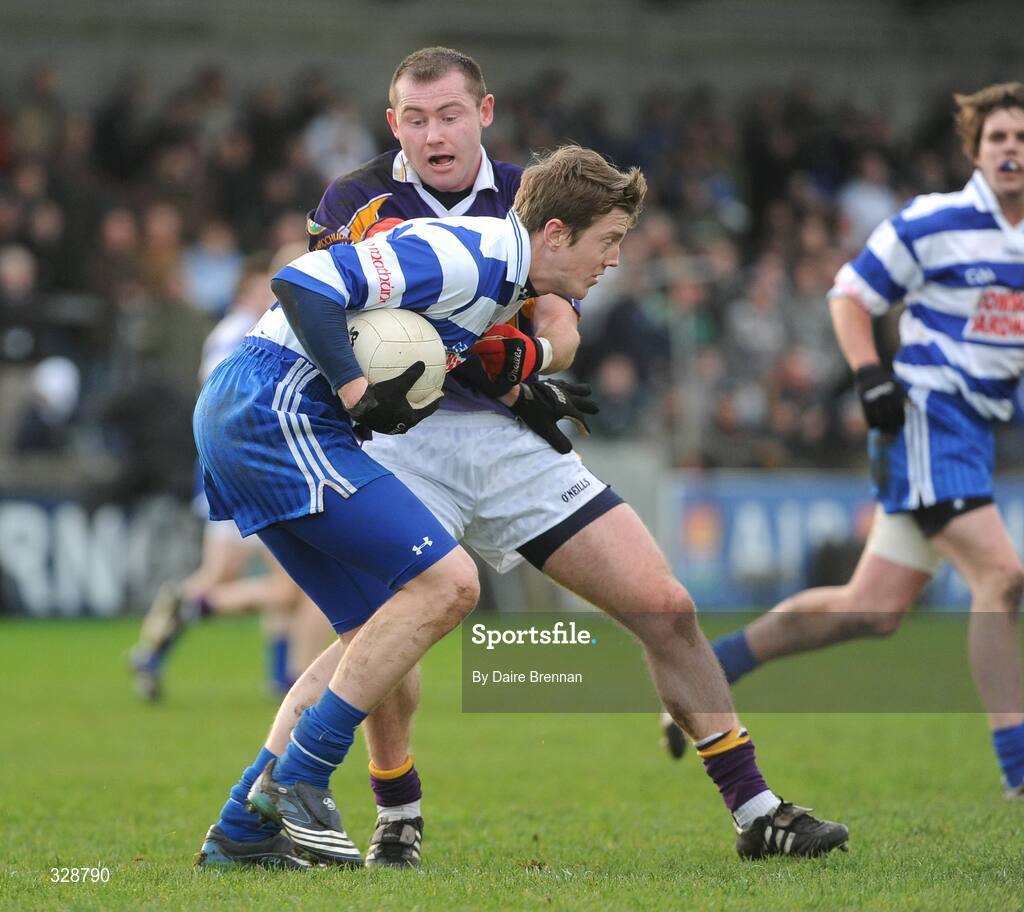 23 November 2008; Kevin Reilly, Navan O'Mahony's, in action against Pat Burke, Kilmacud Crokes. AIB Leinster Senior Club Football Championship Semi-Final, Kilmacud Crokes v Navan O'Mahony's, Parnell Park, Dublin. Picture credit: Daire Brennan / SPORTSFILE