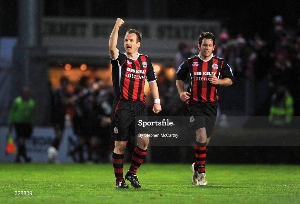 23 November 2008; Stephen O'Donnell, Bohemians, celebrates after Glen Crowe scored his side's first goal. Ford FAI Cup Final 2008, Bohemians v Derry City, RDS, Ballsbridge, Dublin. Picture credit: Stephen McCarthy / SPORTSFILE