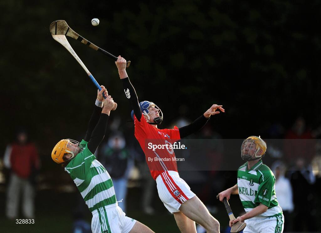 23 November 2008; Michael Collins, Cork, contests a high ball with James Murray, St Colman's XV. Match to celebrate 150th Anniversary of St Colman's College, St Colman's XV v Cork Selection XV, Fitzgerald Park, Fermoy, Co. Cork. Picture credit: Brendan Moran / SPORTSFILE