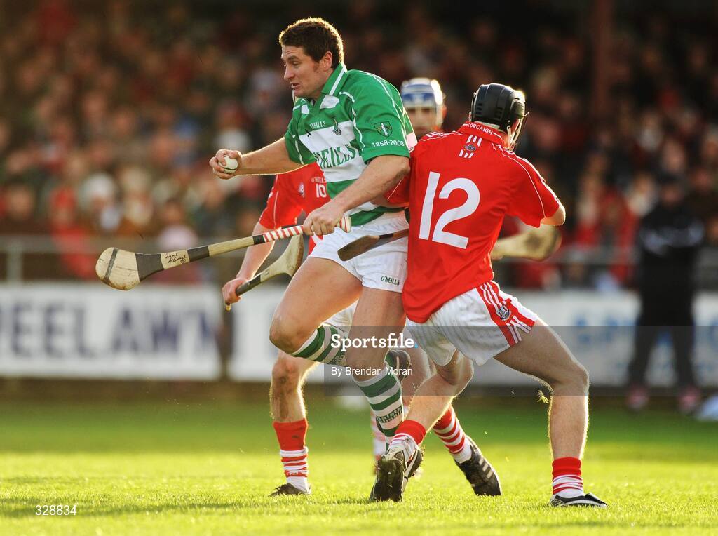 23 November 2008; Fergal McCormack, St Colman's XV, in action against Cian McCarthy, Cork. Match to celebrate 150th Anniversary of St Colman's College, St Colman's XV v Cork Selection XV, Fitzgerald Park, Fermoy, Co. Cork. Picture credit: Brendan Moran / SPORTSFILE