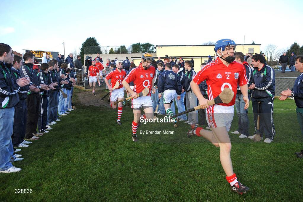 23 November 2008; The Cork team make their way onto the pitch before the game. Match to celebrate 150th Anniversary of St Colman's College, St Colman's XV v Cork Selection XV, Fitzgerald Park, Fermoy, Co. Cork. Picture credit: Brendan Moran / SPORTSFILE