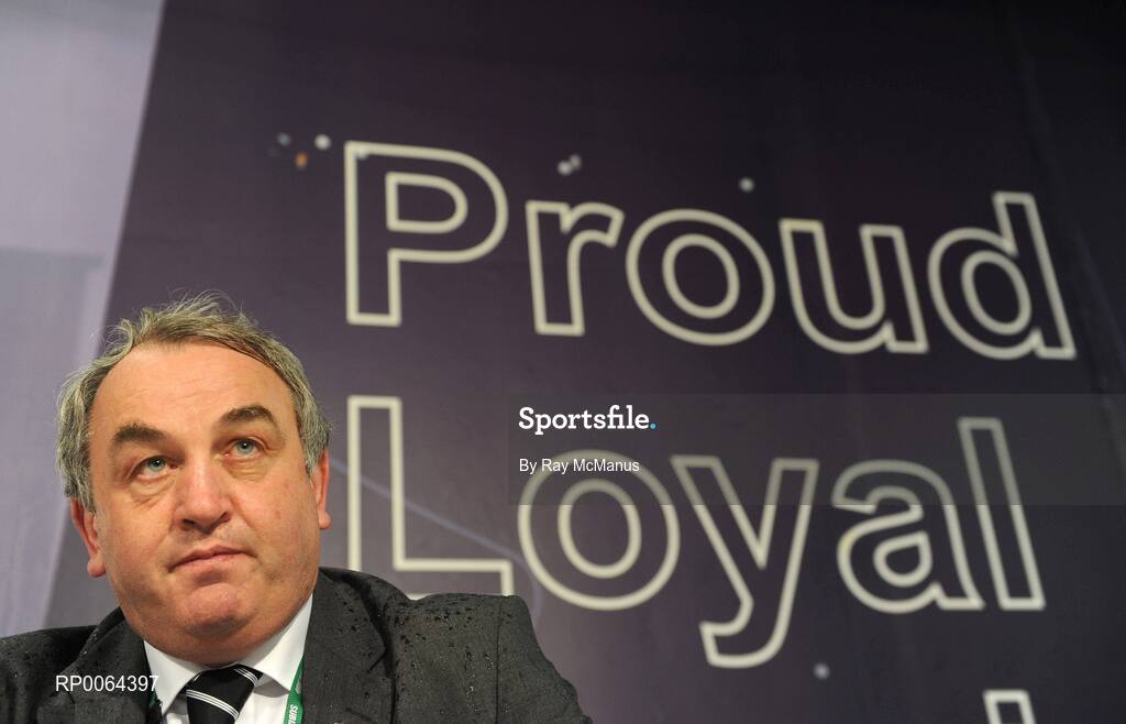 24 October 2008; GAA President Nickey Brennan at a press conference after the game. 2008 Toyota International Rules Series, Australia v Ireland, Subiaco Oval, Perth, Western Australia. Picture credit: Ray McManus / SPORTSFILE