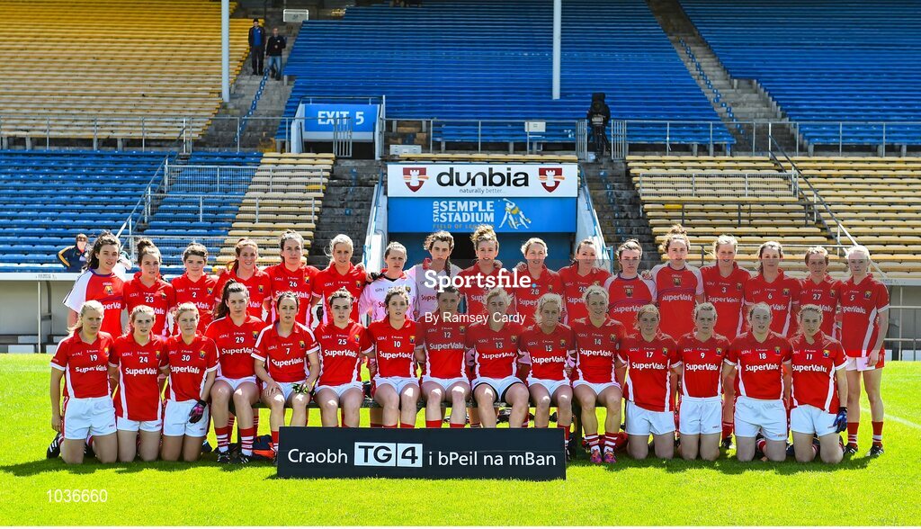 3 August 2015; The Cork squad. TG4 Ladies Football All-Ireland Senior Championship, Qualifier Round 2, Cork v Meath. Semple Stadium, Thurles, Co. Tipperary. Picture credit: Ramsey Cardy / SPORTSFILE