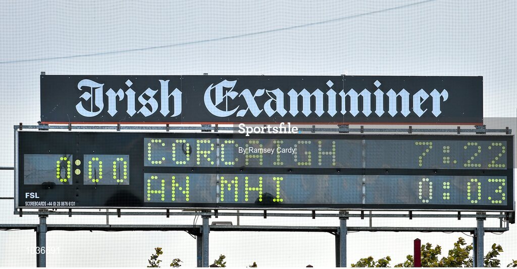 3 August 2015; A view of the final scoreboard. TG4 Ladies Football All-Ireland Senior Championship, Qualifier Round 2, Cork v Meath. Semple Stadium, Thurles, Co. Tipperary. Picture credit: Ramsey Cardy / SPORTSFILE