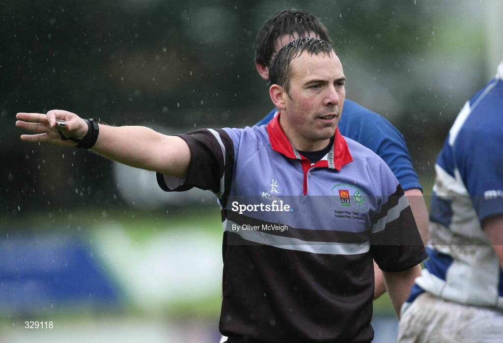 4 September 2008; Referee Leo Colgan, Munster. AIB League Division 1, Dungannon v St Mary's College, Stevenson Park, Dungannon, Co. Tyrone. Picture credit: Oliver McVeigh / SPORTSFILE