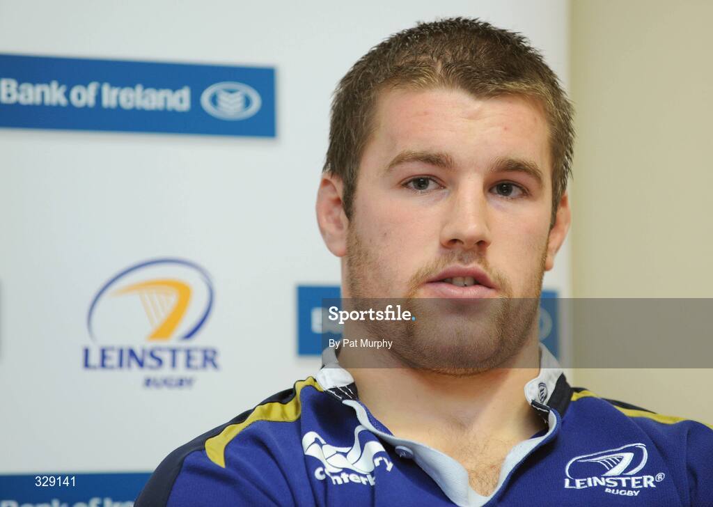 26 November 2008; Leinster's Sean O'Brien during a press conference ahead of their Magners League fixture against Newport Gwent Dragons. David Lloyd Riverview, Clonskeagh, Dublin. Picture credit: Pat Murphy / SPORTSFILE