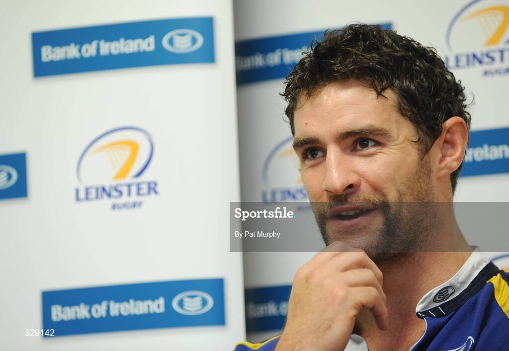 26 November 2008; Leinster's Trevor Hogan during a press conference ahead of their Magners League fixture against Newport Gwent Dragons. David Lloyd Riverview, Clonskeagh, Dublin. Picture credit: Pat Murphy / SPORTSFILE