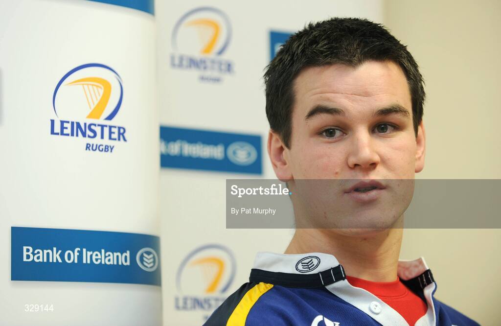 26 November 2008; Leinster's Jonathan Sexton during a press conference ahead of their Magners League fixture against Newport Gwent Dragons. David Lloyd Riverview, Clonskeagh, Dublin. Picture credit: Pat Murphy / SPORTSFILE