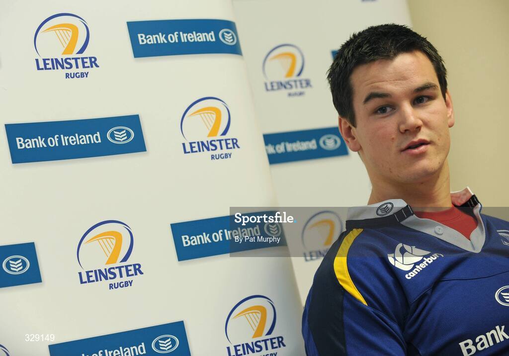 26 November 2008; Leinster's Jonathan Sexton during a press conference ahead of their Magners League fixture against Newport Gwent Dragons. David Lloyd Riverview, Clonskeagh, Dublin. Picture credit: Pat Murphy / SPORTSFILE