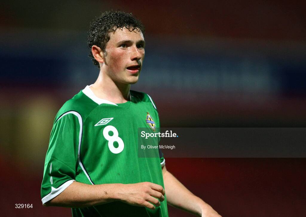 10 October 2008; Corey Evans, Northern Ireland. UEFA Under 19 European Championships Qualifying Round, Northern Ireland v England, Windsor Park, Belfast. Picture credit: Oliver McVeigh / SPORTSFILE