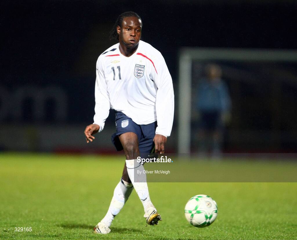10 October 2008; Victor Moses, England. UEFA Under 19 European Championships Qualifying Round, Northern Ireland v England, Windsor Park, Belfast. Picture credit: Oliver McVeigh / SPORTSFILE