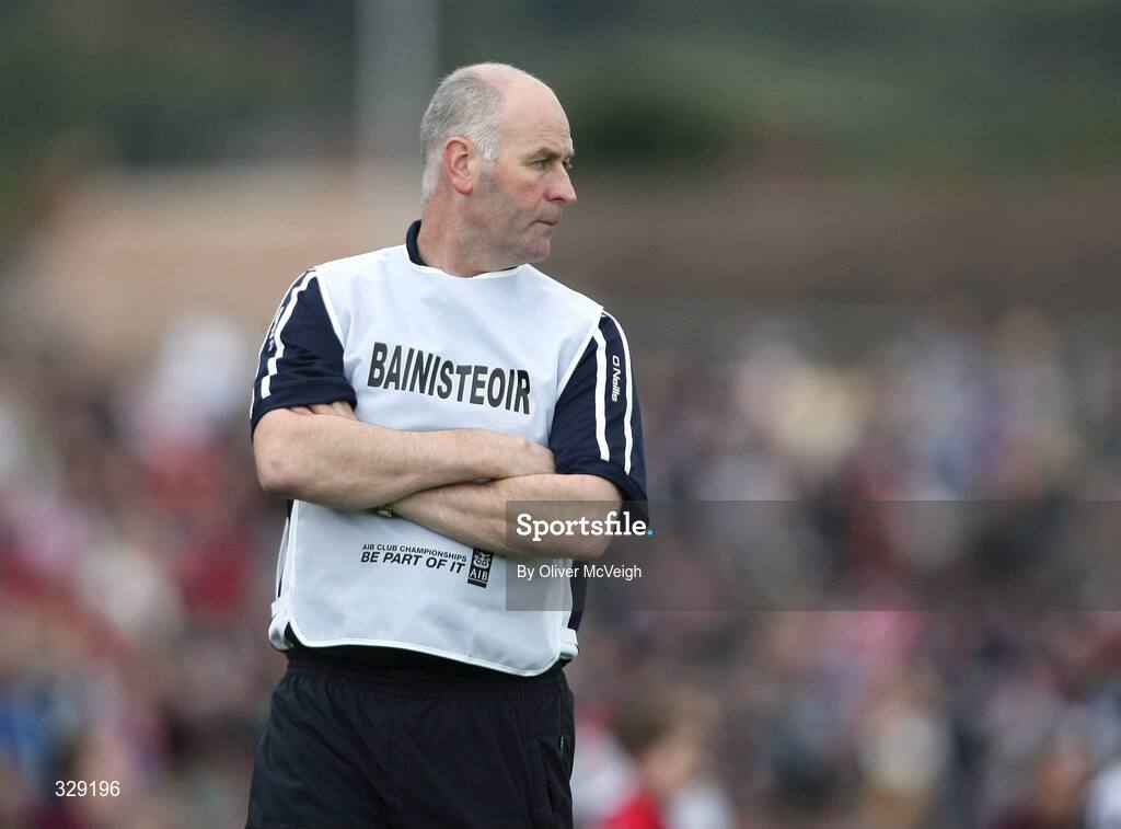 28 September 2008; Cushendalls Ruairi Og's manager James McNaughton. Antrim County Senior Hurling Final, Cushendalls Ruairi Og's v Loughgiel Shamrocks, Casement Park, Belfast, Co. Antrim. Picture credit: Oliver McVeigh / SPORTSFILE
