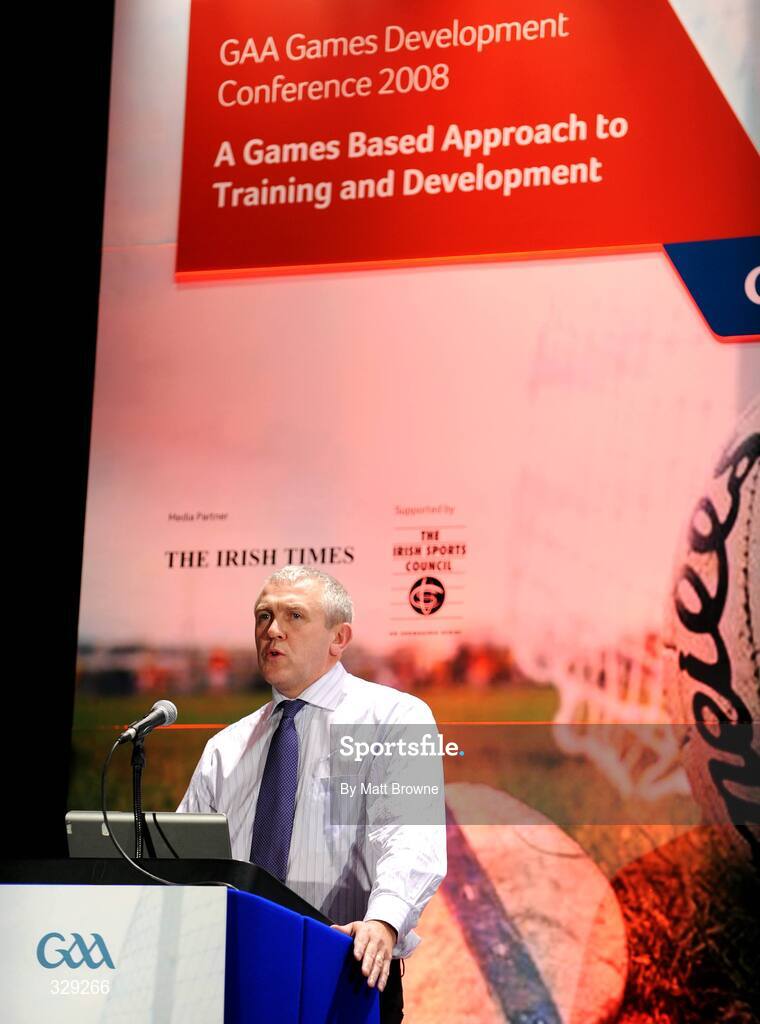 28 November 2008; Eugene Young, Director of Coaching in Ulster, at the GAA Games Development Conference 2008. Croke Park, Dublin. Picture credit: Matt Browne / SPORTSFILE