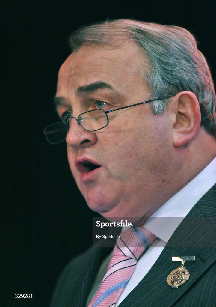 29 November 2008; President of the GAA Nickey Brennan speaking at the GAA Games Development Conference 2008. Croke Park, Dublin. Photo by Sportsfile