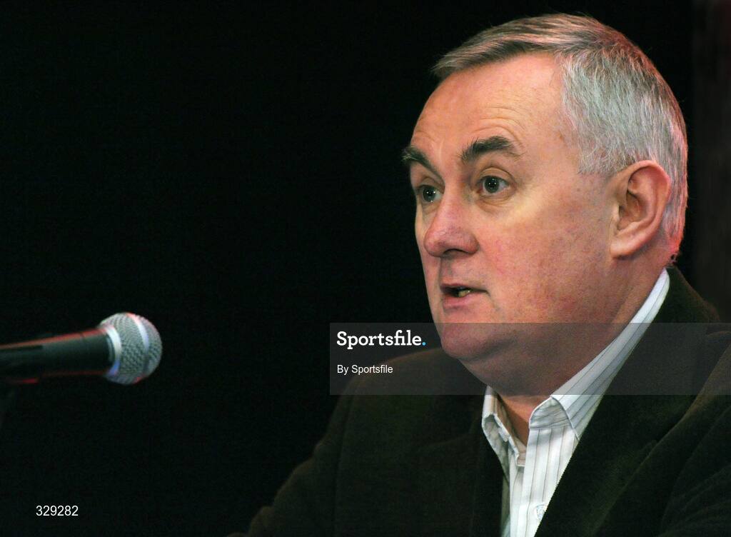 29 November 2008; President Elect of the GAA Christy Cooney speaking at the GAA Games Development Conference 2008. Croke Park, Dublin. Photo by Sportsfile