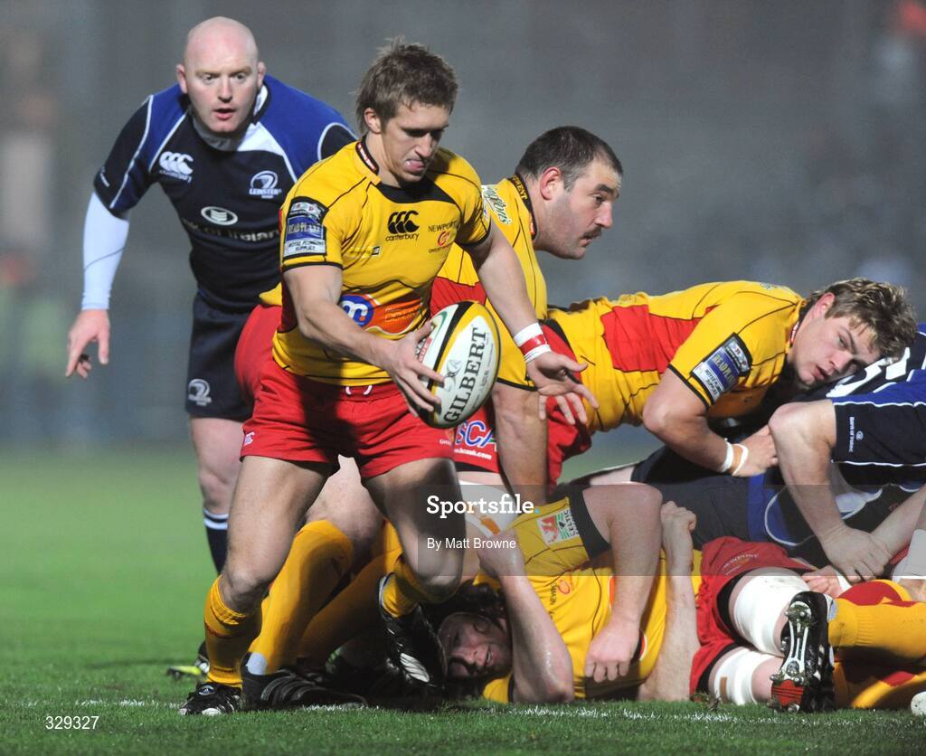 29 November 2008; Wayne Evans, Newport Gwent Dragons. Magners League, Leinster v Newport Gwent Dragons, RDS, Dublin. Picture credit: Matt Browne / SPORTSFILE