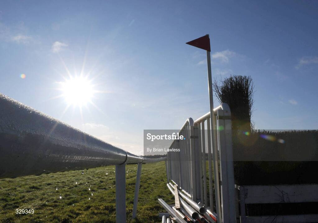 30 November 2008; A general view of Fairyhouse Racecourse as the ice thaws. After an inspection at 7.30am this morning racing is going ahead without further inspections. Fairyhouse Winter Festival 2008, Fairyhouse Racecourse, Co. Meath. Picture credit: Brian Lawless / SPORTSFILE
