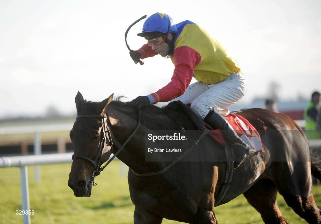 30 November 2008; Trafford Lad, with Tom Doyle up, on the way to winning the Bar One Racing Drinmore Novice Steeplechase of €90,000. Fairyhouse Winter Festival 2008, Fairyhouse Racecourse, Co. Meath. Picture credit: Brian Lawless / SPORTSFILE