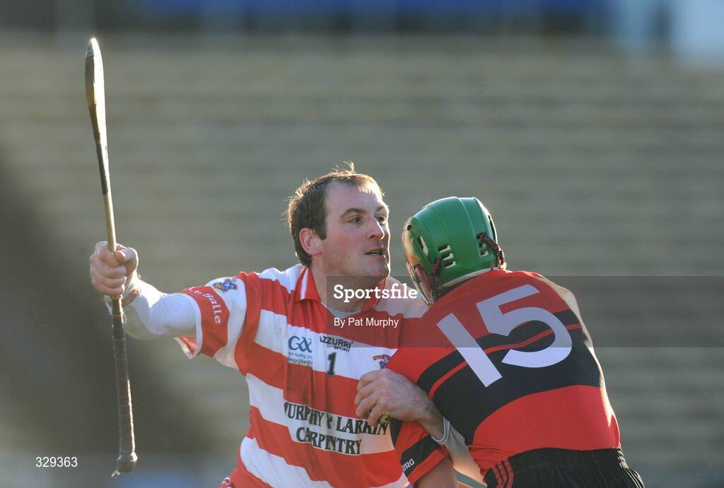 30 November 2008; Stevie Brenner, De La Salle, in action against Donncha Sheehan, Adare. AIB Munster Senior Club Hurling Championship Final, Adare v De La Salle, Semple Stadium, Thurles. Picture credit: Pat Murphy / SPORTSFILE