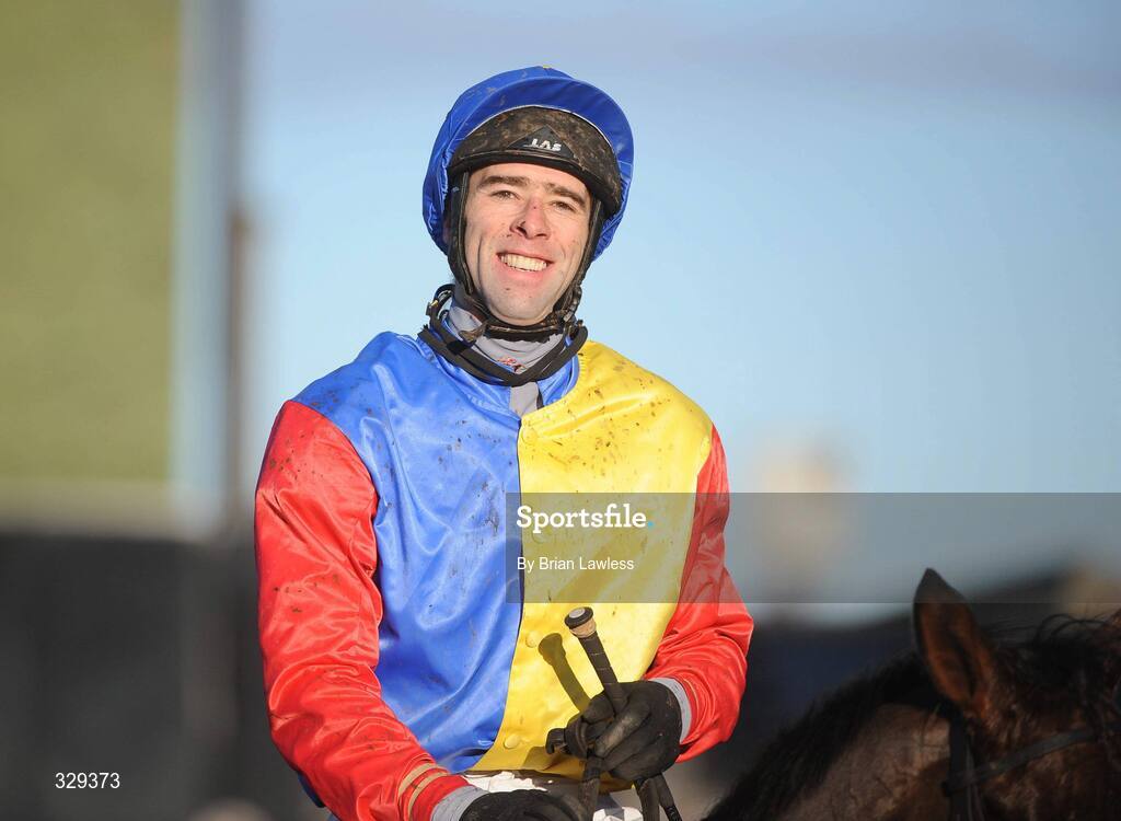 30 November 2008; Tom Doyle enters the parade ring after winning the Bar One Racing Drinmore Novice Steeplechase on Trafford Lad. Fairyhouse Winter Festival 2008, Fairyhouse Racecourse, Co. Meath. Picture credit: Brian Lawless / SPORTSFILE