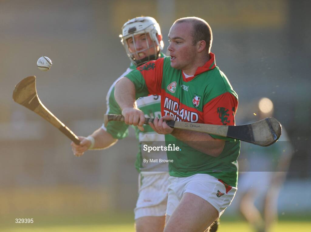 30 November 2008; Stephen Brown, Birr, in action against Michael Fennelly, Ballyhale Shamrocks. AIB Leinster Senior Club Hurling Championship Final, Ballyhale Shamrocks v Birr, Nowlan Park, Kilkenny. Picture credit: Matt Browne / SPORTSFILE
