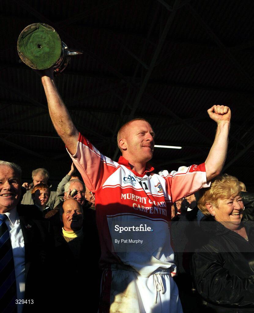 30 November 2008; De La Salle's John Mullane lifts the cup. AIB Munster Senior Club Hurling Championship Final, Adare v De La Salle, Semple Stadium, Thurles. Picture credit: Pat Murphy / SPORTSFILE