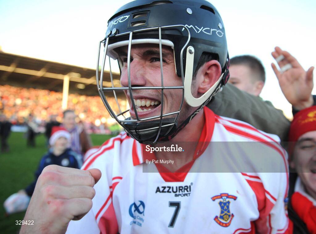 30 November 2008; David Greene, De La Salle, celebrates after the game. AIB Munster Senior Club Hurling Championship Final, Adare v De La Salle, Semple Stadium, Thurles. Picture credit: Pat Murphy / SPORTSFILE