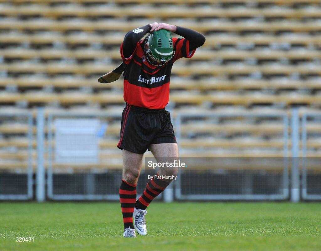 30 November 2008; Liam Costello, Adare, reacts after a missed chance. AIB Munster Senior Club Hurling Championship Final, Adare v De La Salle, Semple Stadium, Thurles. Picture credit: Pat Murphy / SPORTSFILE