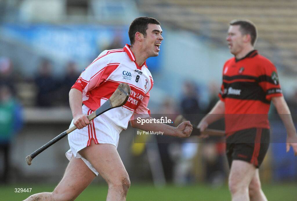 30 November 2008; Bryan Phelan, De La Salle, celebrates a score during the second half. AIB Munster Senior Club Hurling Championship Final, Adare v De La Salle, Semple Stadium, Thurles. Picture credit: Pat Murphy / SPORTSFILE